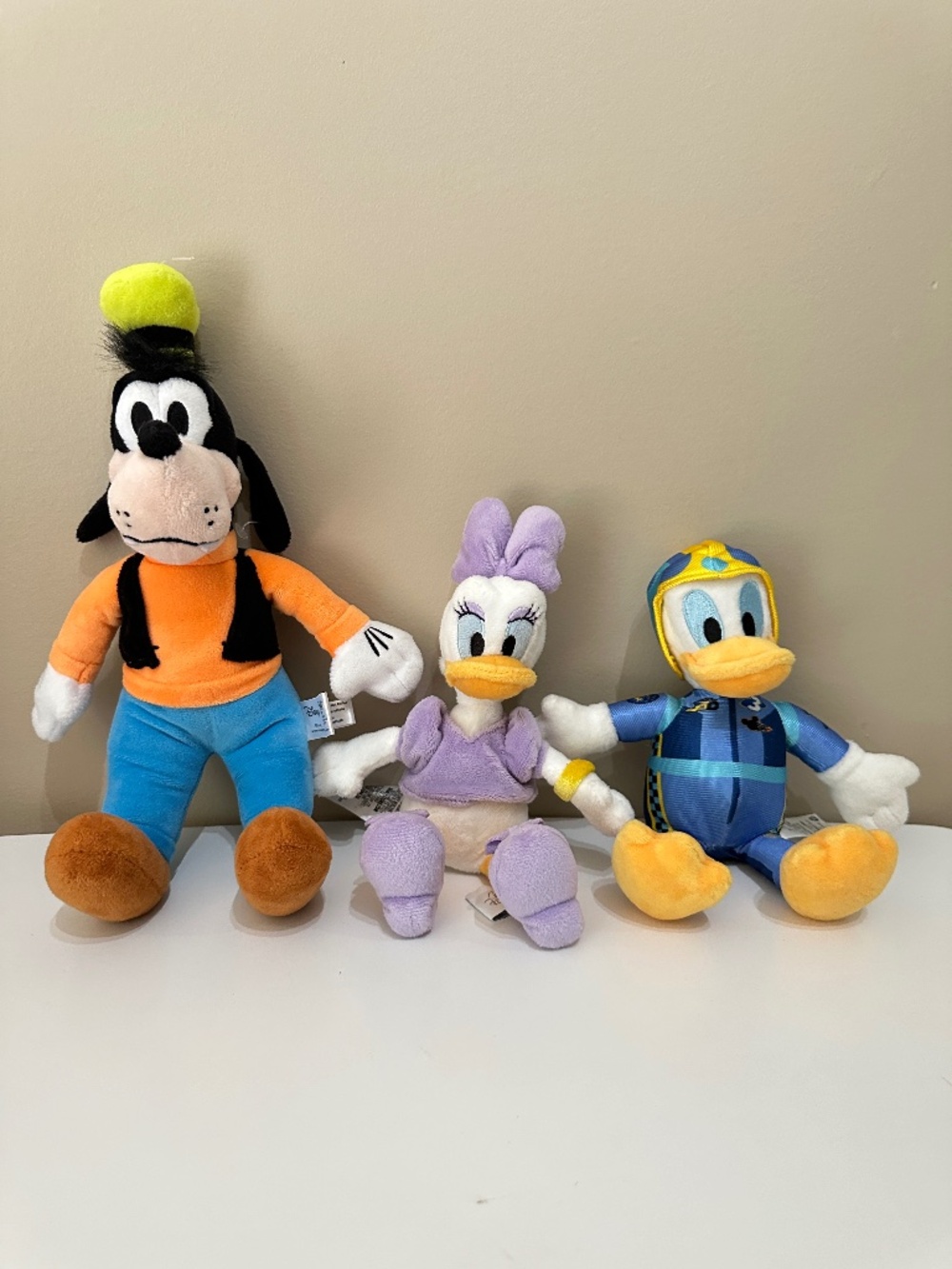 Disney Junior Mickey Mouse Goofy Daisy Donald Duck Plushies Stuffed Animal 3 PC